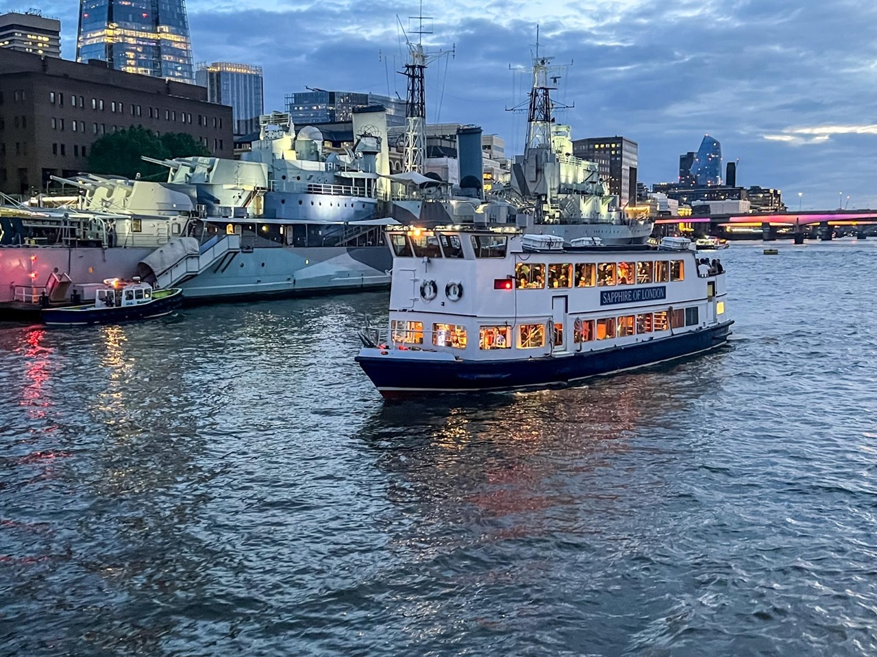 Thames River Tours aboard the Sapphire of London